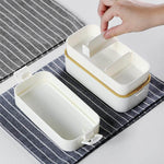 Bento Lunch Box Two-Layer Airtight Microwave-Safe
