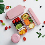 Bento Lunch Box Two-Layer Airtight Microwave-Safe