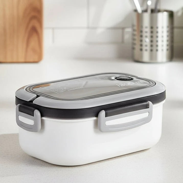 Bento Lunchbox Two-Tier Fork & Spoon Included