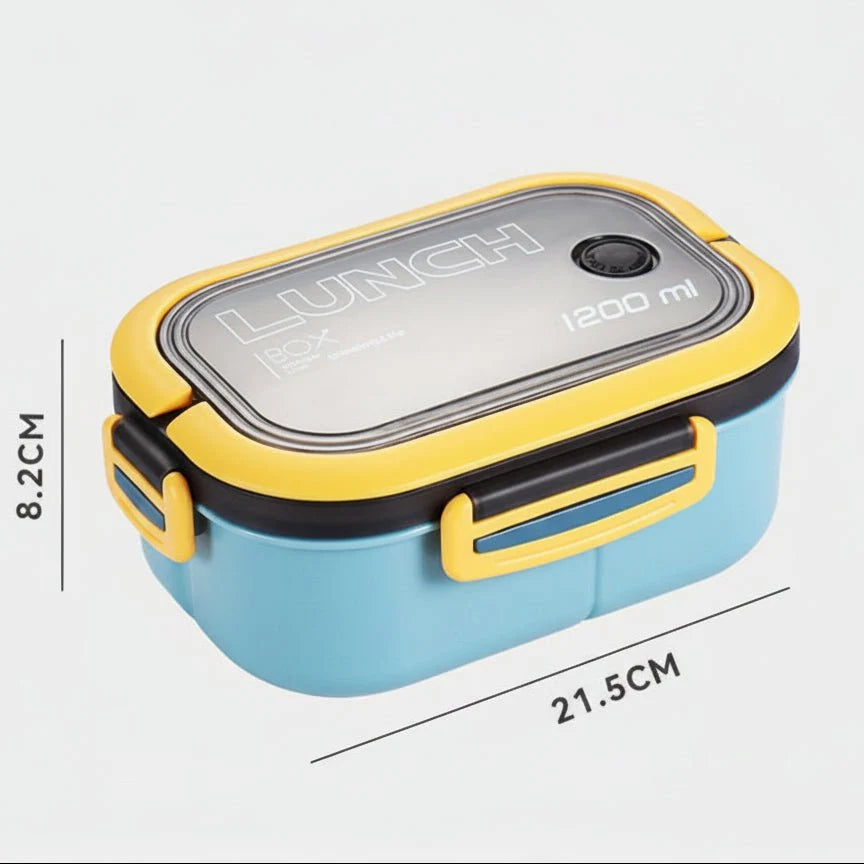 Bento Lunchbox Two-Tier Fork & Spoon Included