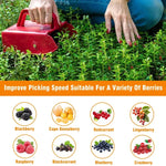 Berry Picker Comb Metal Tines Built-In Basket Ergonomic Handle