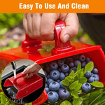 Berry Picker Comb Metal Tines Built-In Basket Ergonomic Handle