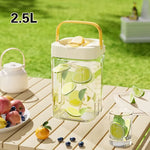Beverage Dispenser Built-In Tap Fridge-Friendly Shape With Carry Handle