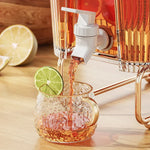 Beverage Dispenser Fridge-Friendly 1.6 Gallon Push Tap