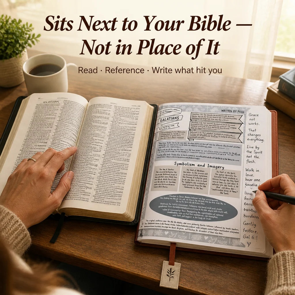 Bible Study Companion Illustrated 66-Book Reference Faux-Leather Hardcover