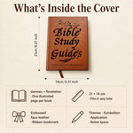 Bible Study Guide Faux Leather Hardcover Ribbon Bookmark for 66 Books