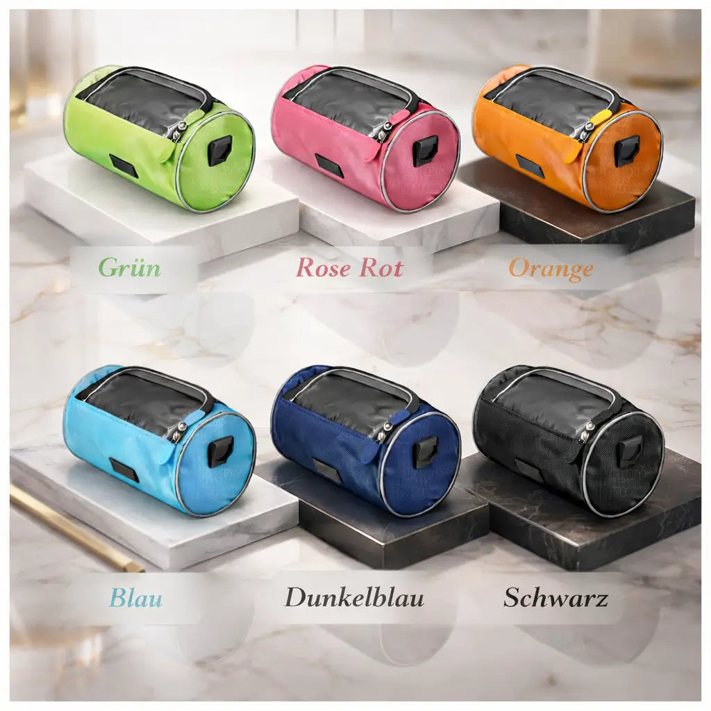 Bicycle Handlebar Bag Touchscreen Phone Holder Water-Resistant Storage