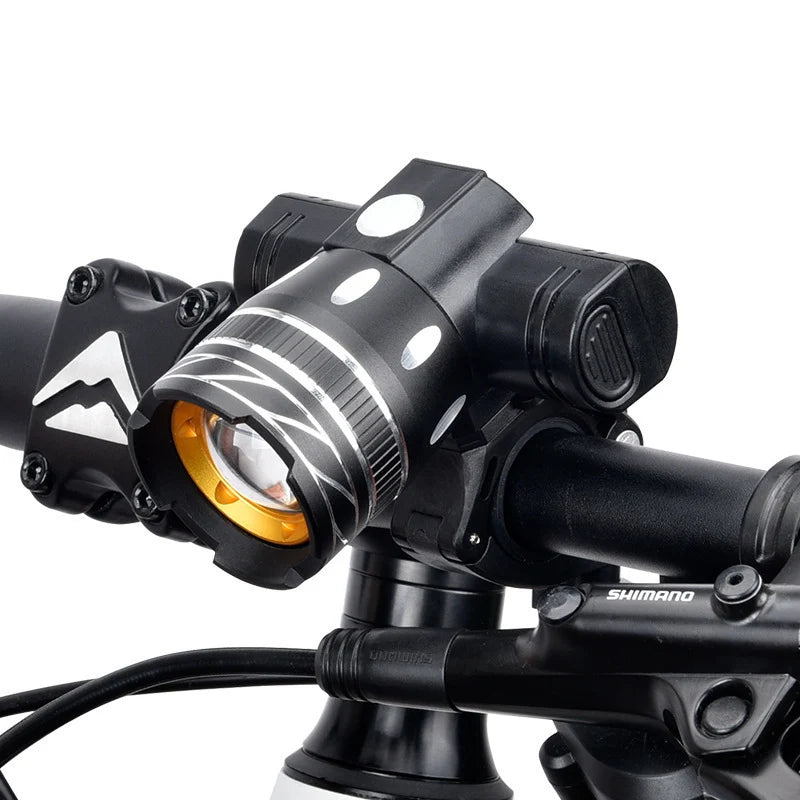 Bicycle Light T6 LED USB Rechargeable High Beam