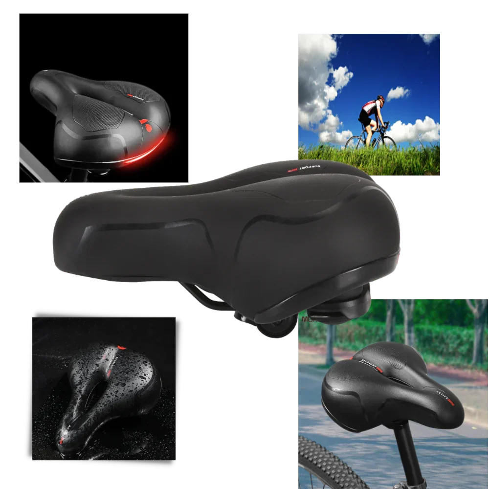 Bicycle Seat Ergonomic High-Density Foam Microfiber Leather
