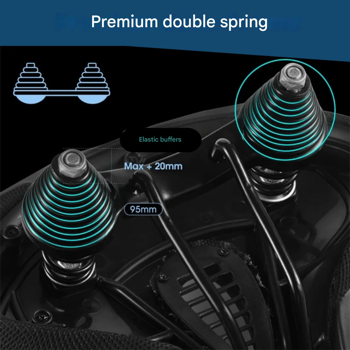 Bicycle Seat Gel & Memory Foam Shock-Absorbing Ventilated
