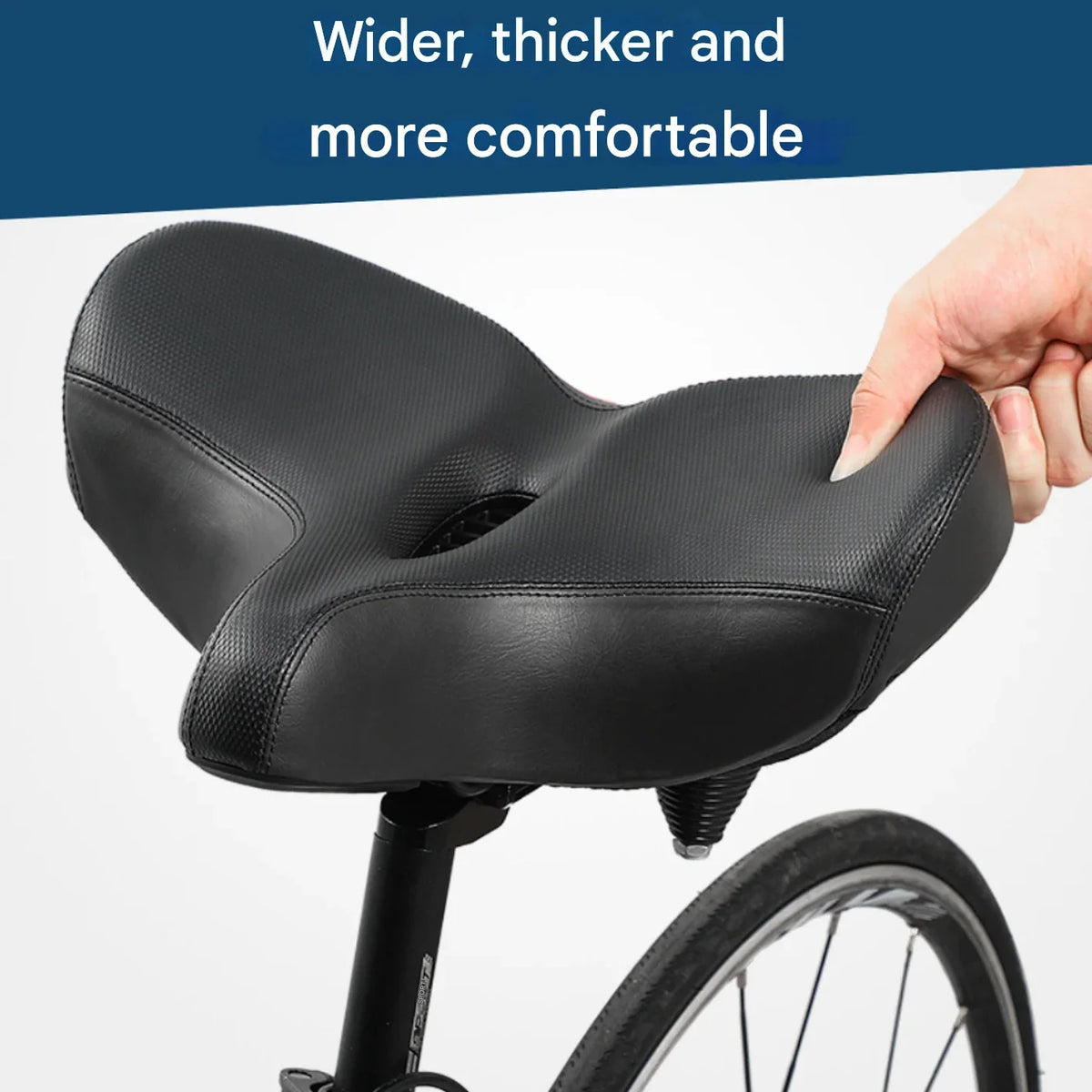 Bicycle Seat Gel & Memory Foam Shock-Absorbing Ventilated