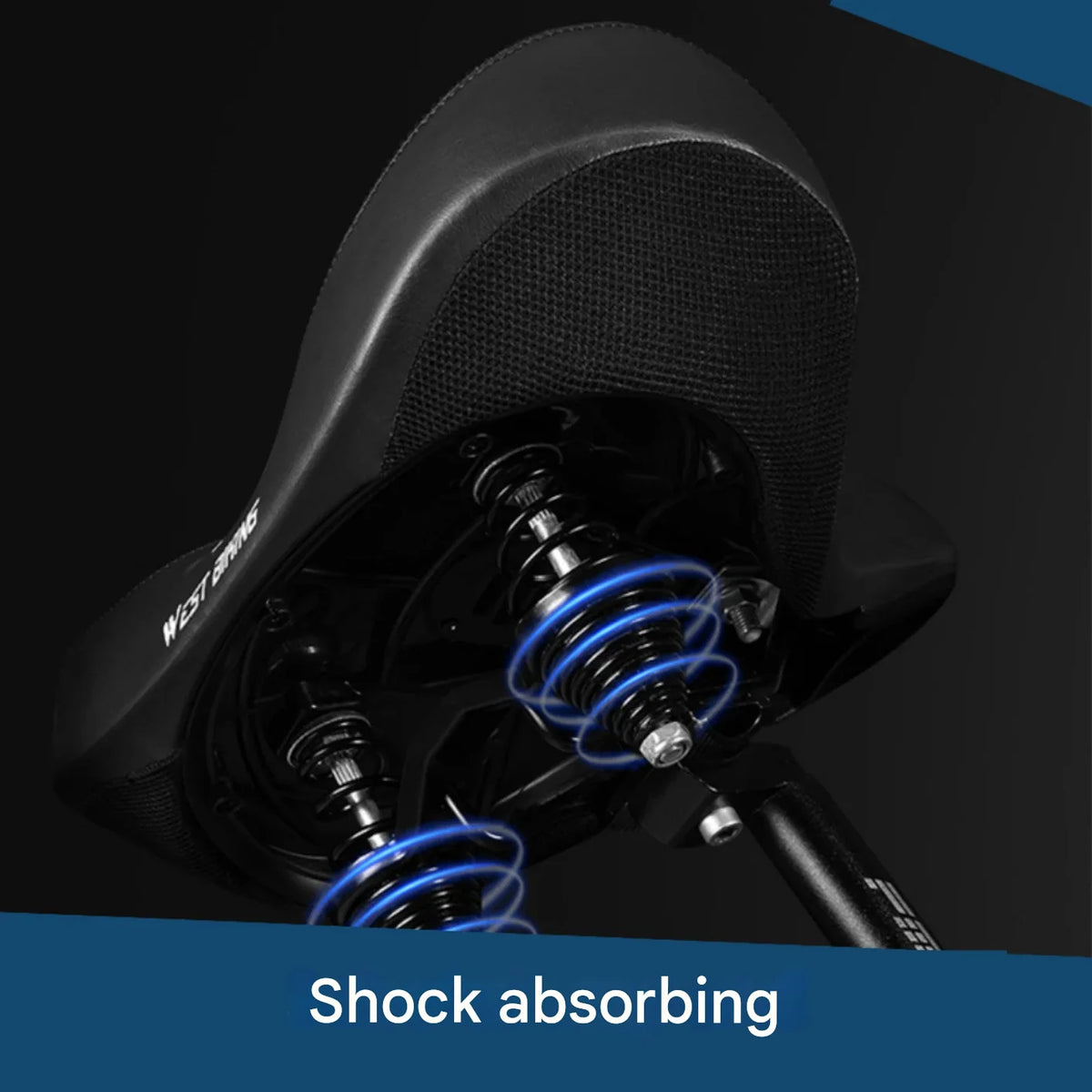 Bicycle Seat Gel & Memory Foam Shock-Absorbing Ventilated