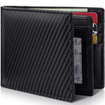 Bifold Wallet Genuine Leather RFID-Blocking 13 Card Slots