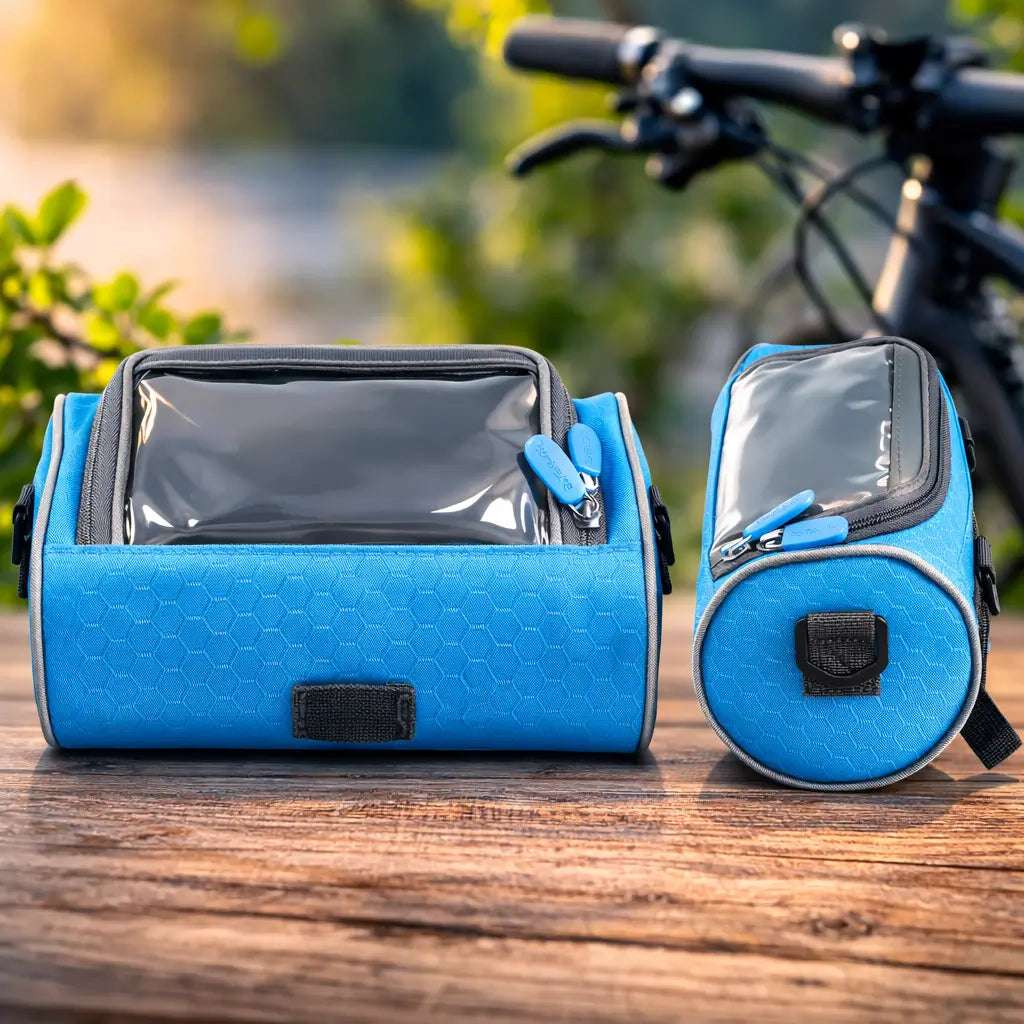 Bike Handlebar Bag Touchscreen Phone Holder Water-Resistant Storage