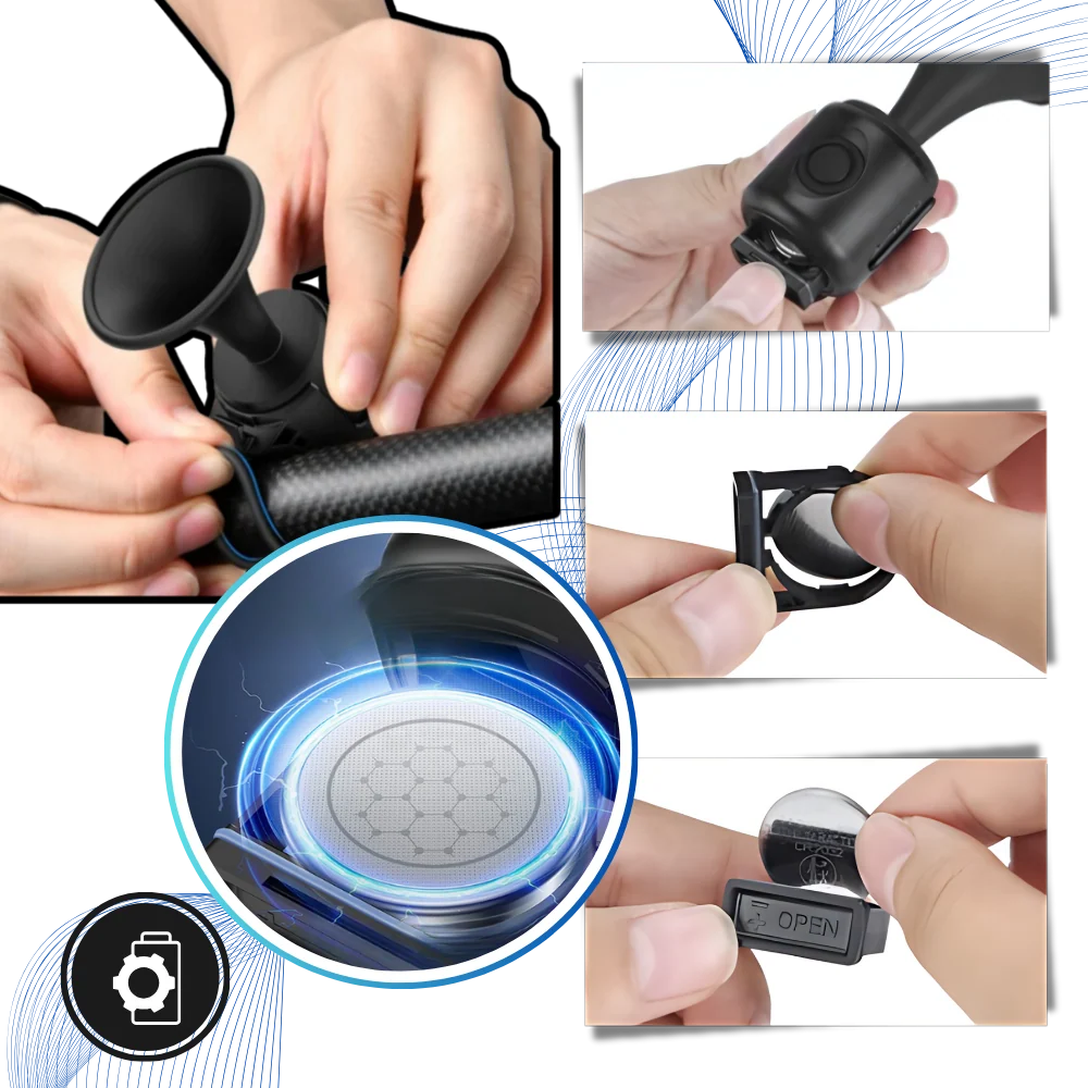 Bike Horn 120 dB Weather-Resistant Quick-Install