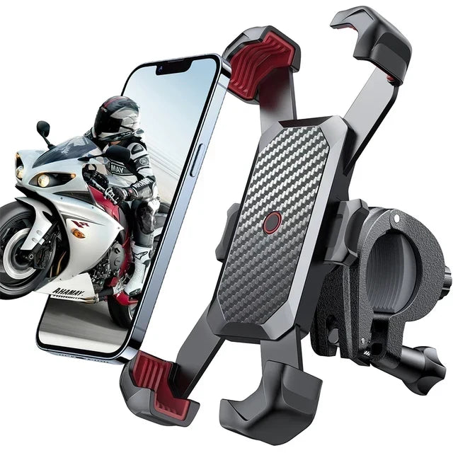 Bike & Motorcycle Phone Mount 360° Rotation One-Click Locking