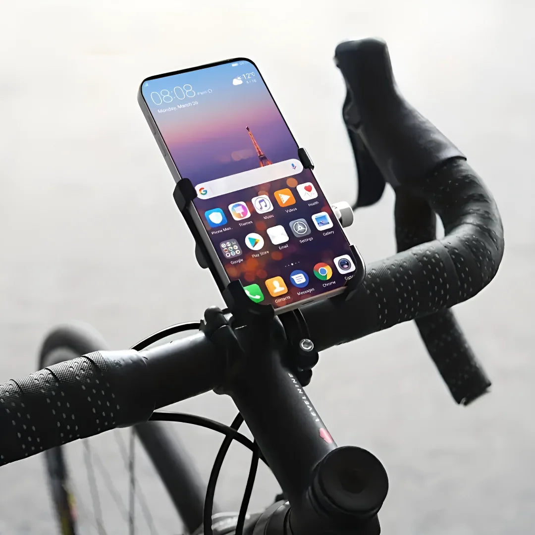 Bike Phone Mount 360-Degree Rotatable Anti-Slip Grip & Tool-Free Installation
