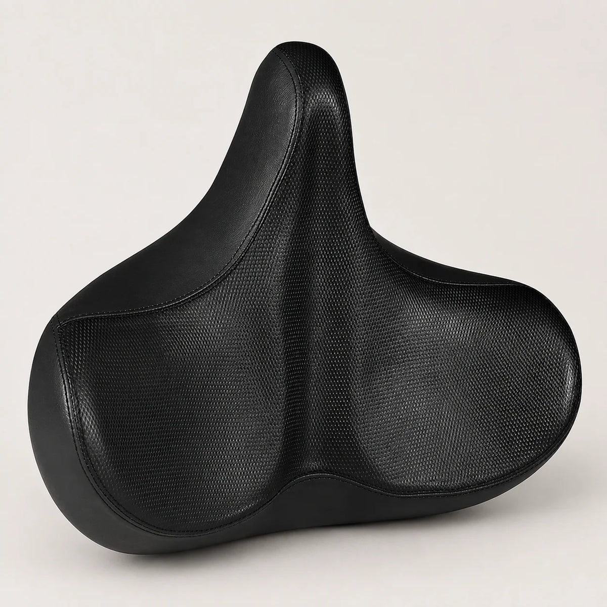 Bike Saddle Extra Wide Shock-Absorbing Leather-Look
