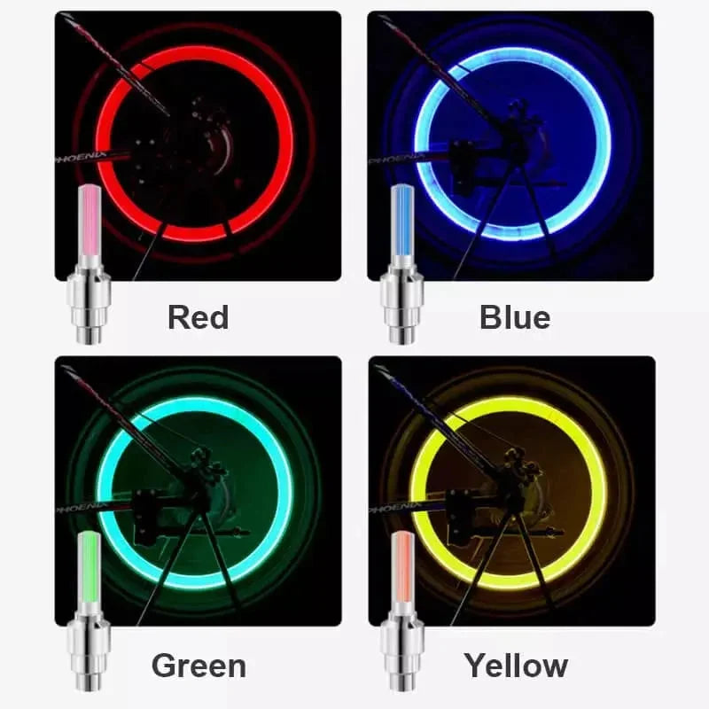 Bike Valve Lights Motion-Activated Universal Fit Set of 2
