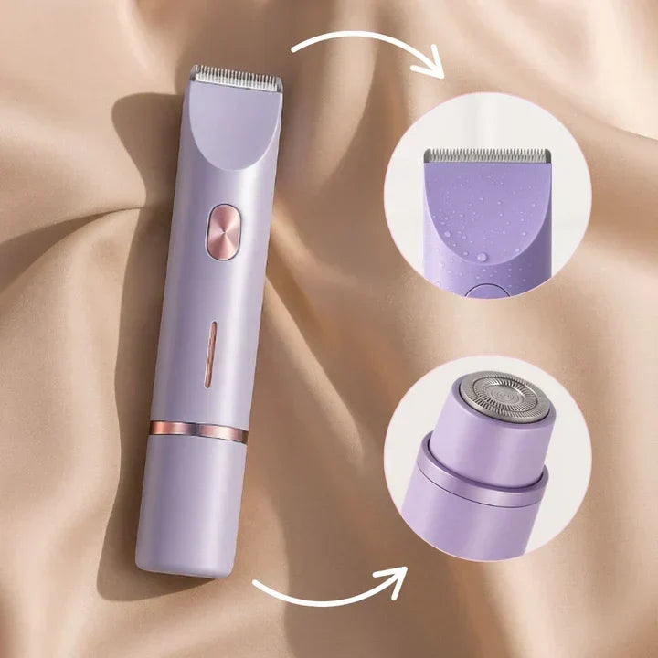 Bikini Trimmer Waterproof 2 Interchangeable Heads USB-C Rechargeable