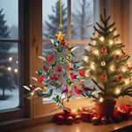Bird Christmas Ornament Crystal Glass Colorful Light-Reflecting