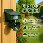 Bird Deterrent Solar-Powered Motion-Activated Predator Sounds Weather-Resistant