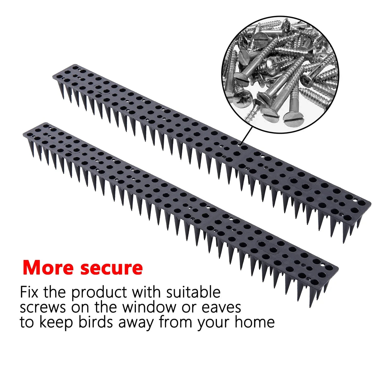 Bird Deterrent Spikes Stainless Steel Tool Free Installation