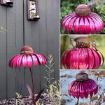 Bird Feeder Metal Sunflower Design Ground Stake