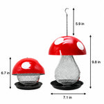 Bird Feeder Mushroom-Shaped Mesh Silo Hanging Design