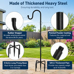 Bird Feeder Pole Adjustable Steel 5-Prong Base