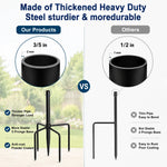 Bird Feeder Pole Adjustable Steel 5-Prong Base