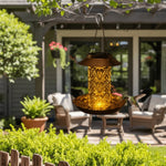 Bird Feeder Solar-Powered LED Lighting