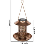Bird Feeder Solar-Powered LED Lighting