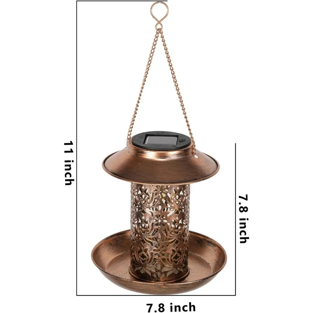Bird Feeder Solar-Powered LED Lighting