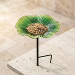 Bird Feeder Stake Hand-Painted Weather-Resistant Iron
