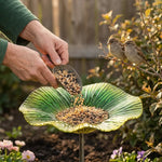 Bird Feeder Stake Hand-Painted Weather-Resistant Iron