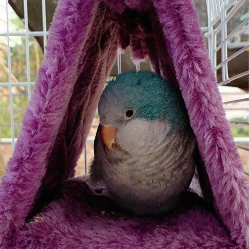 Bird Hammock Soft Fabric Enclosed Tent Cage-Mounted