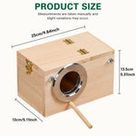 Bird Nesting Box Paulownia Wood Reinforced Entrance Removable Top