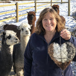 Bird Nesting Holder Alpaca Fiber Heart-Shaped With Hanging Hook