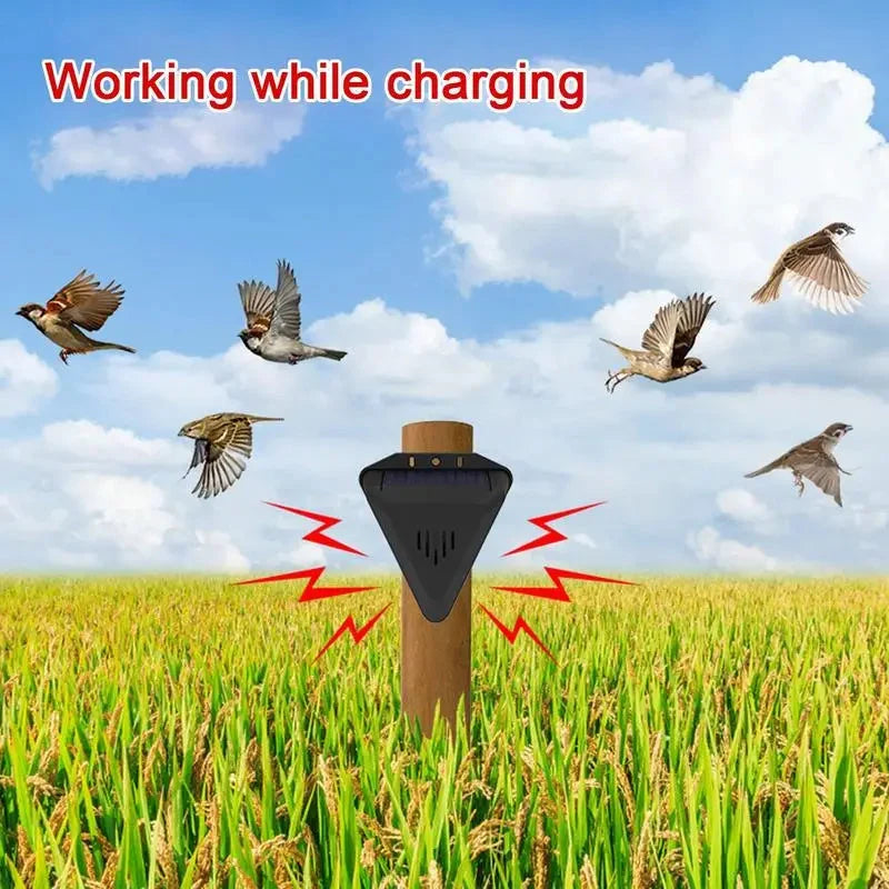 Bird Repeller Solar-Powered Rotating & Multi-Sound Weather-Resistant