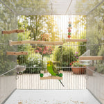 Bird Swing Natural Wood Cage Hanging