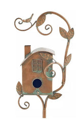 Birdhouse Garden Stake Metal Indoor & Outdoor 30 Inch Rod
