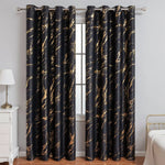 Blackout Curtains Opaque Privacy Grommet Top Patterned