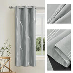Blackout Curtains Opaque Privacy Grommet Top Patterned