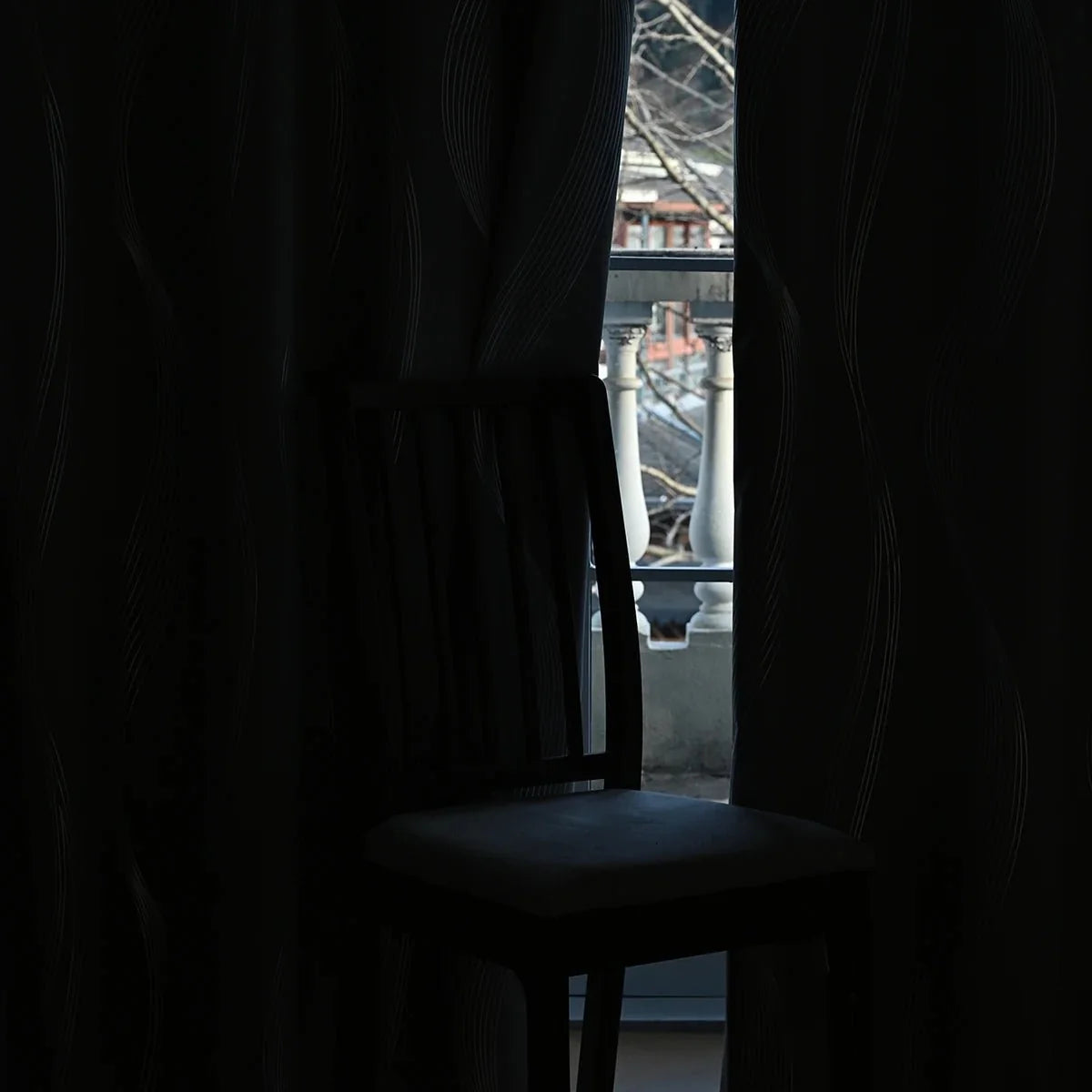 Blackout Curtains Opaque Privacy Grommet Top Patterned