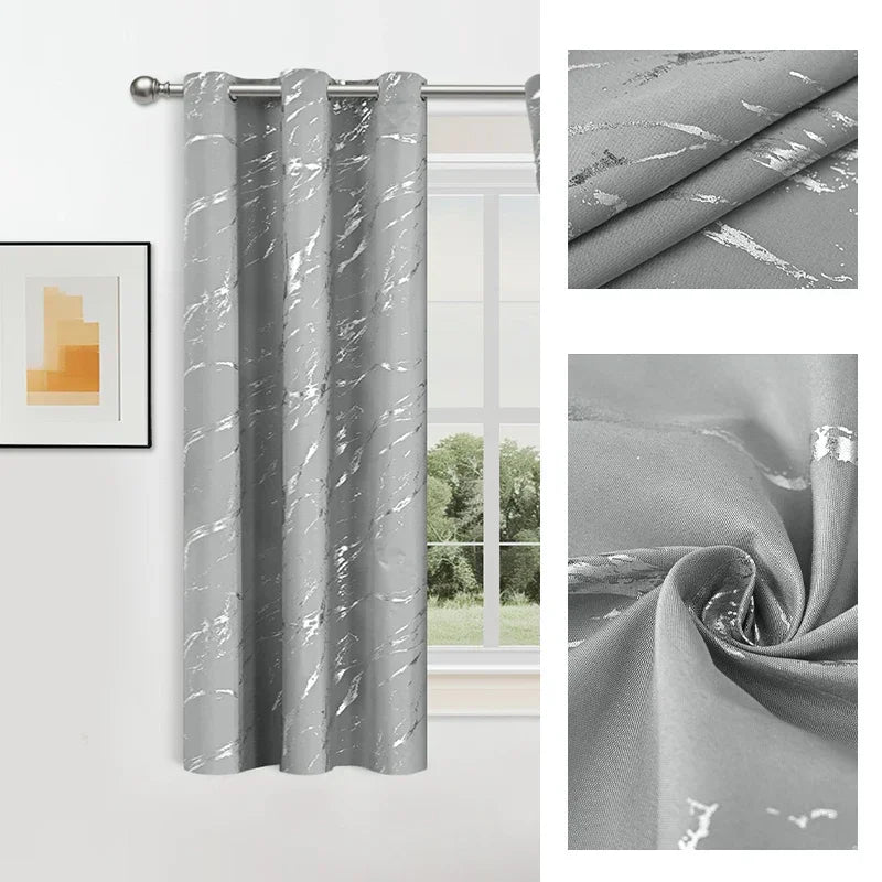 Blackout Curtains Opaque Privacy Grommet Top Patterned