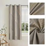 Blackout Curtains Opaque Privacy Grommet Top Patterned