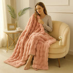 Blanket Double-Layer Faux Fur Breathable Year-Round Comfort