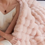 Blanket Double-Layer Faux Fur Breathable Year-Round Comfort