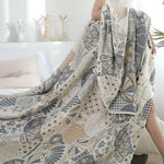 Blanket Four-Layer Gauze Cotton Lightweight & Breathable Machine Washable